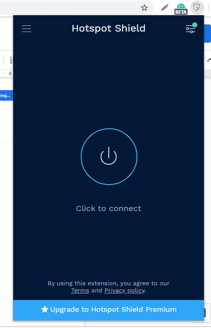 hotspot shield chrome setup